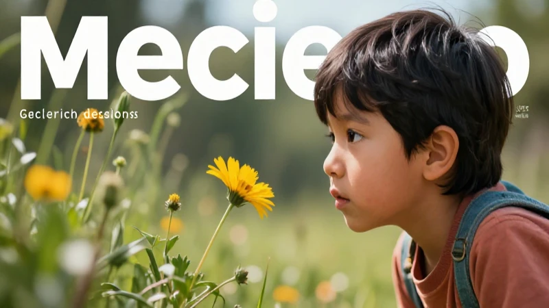 Ingenuidad: significado, definición y concepto explicados 5 Niño curioso admira flor vibrante en portada profesional