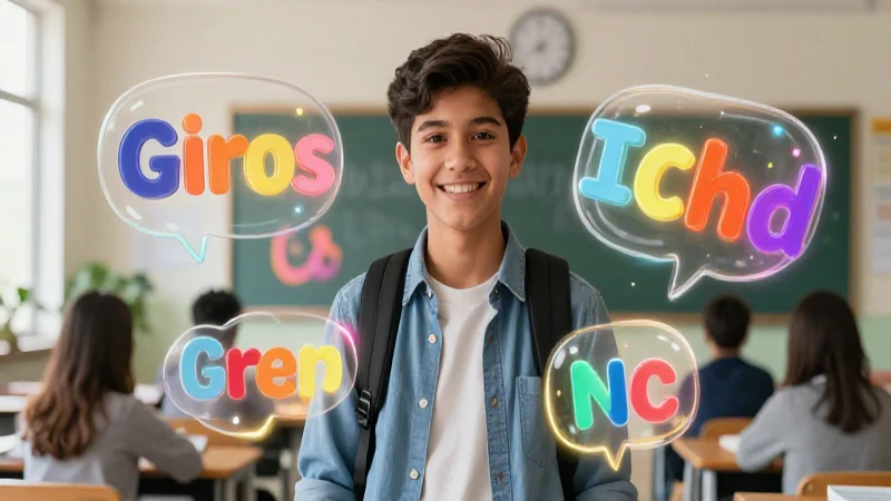 Estudiante mexicano aprende inglés y español vibrante