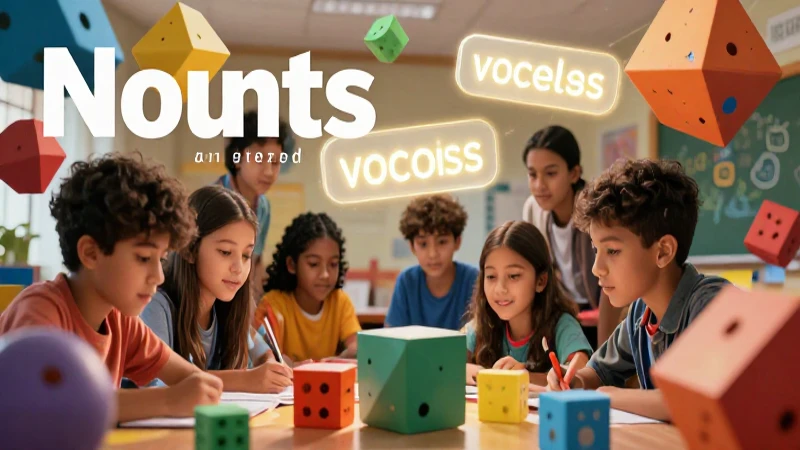 Estudiante aprende inglés con elementos visuales dinámicos