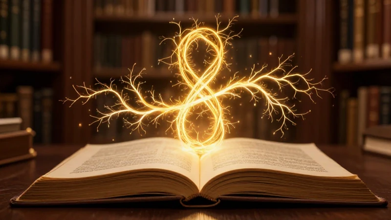 Inherente: Concepto, significado y ejemplos de uso 3 Manuscrito antiguo brillante con raíces lingüísticas formándose