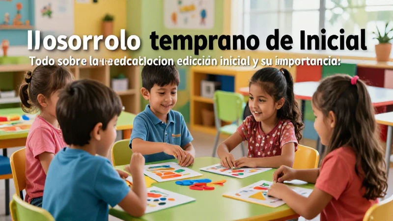 La educación inicial es fundamental para el desarrollo infantil