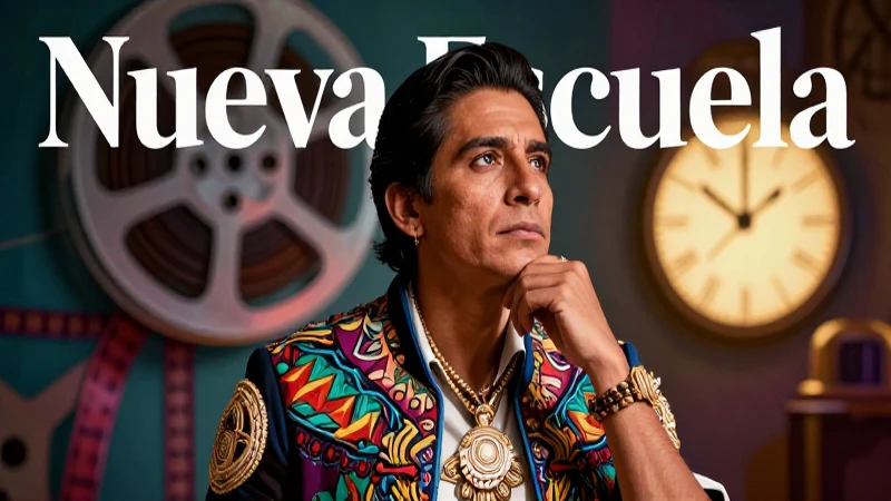 Educador mexicano estilizado con tema NEM
