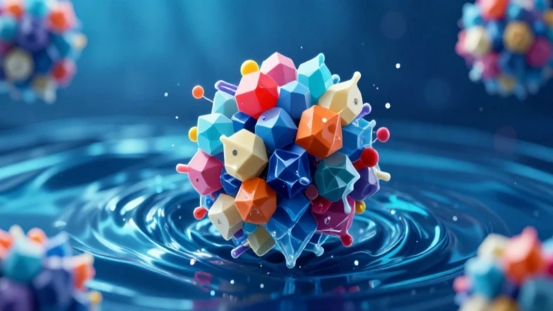 Cristales disuelven en agua azul brillante para la ciencia