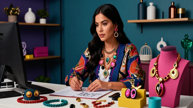 Artisan mexicana muestra accesorios modernos con estilo