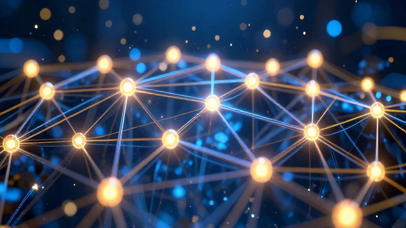 Qué es la integridad en informática y su concepto 5 Red luminosa de datos azul y oro