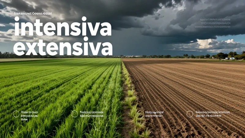Conoce las diferencias entre agricultura intensiva y extensiva 4 Diferencias entre agricultura intensiva y extensiva