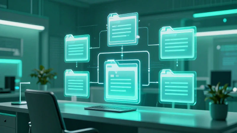 Espacio de trabajo digital holográfico y moderno