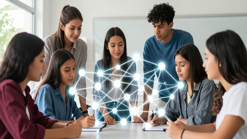 Estudiantes mexicanos aprendiendo colaborativamente