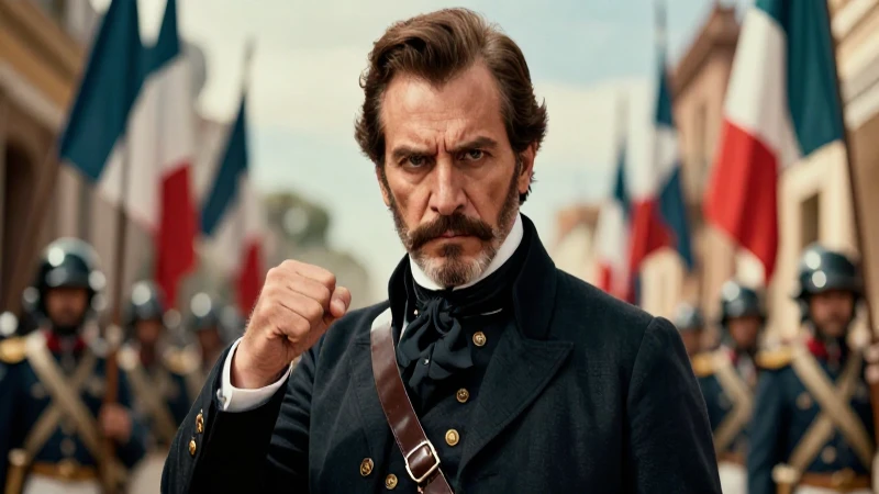 Líder mexicano histórico con estilo cinematográfico