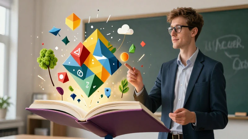 Ilustración profesional de un educador dinámico