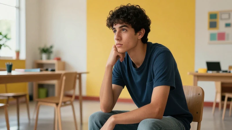 Introvertido: Definición y Conceptos Fundamentalmente Clave 5 Joven pensador en entorno mexicano minimalista y vibrante