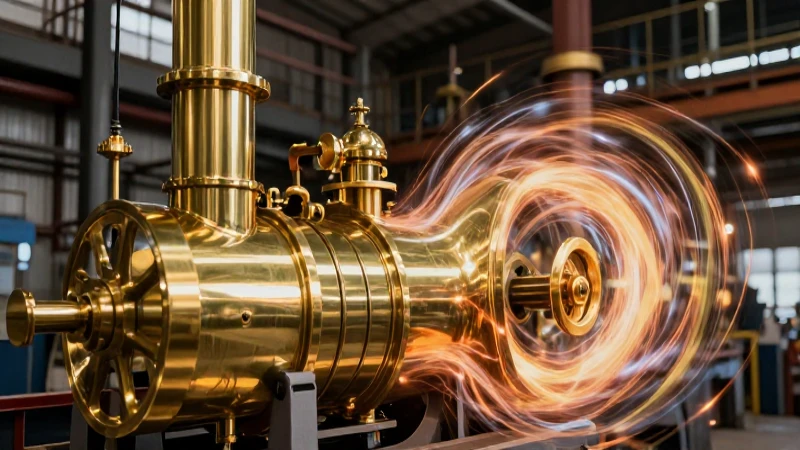 Máquina de vapor elegante con energía vibrante