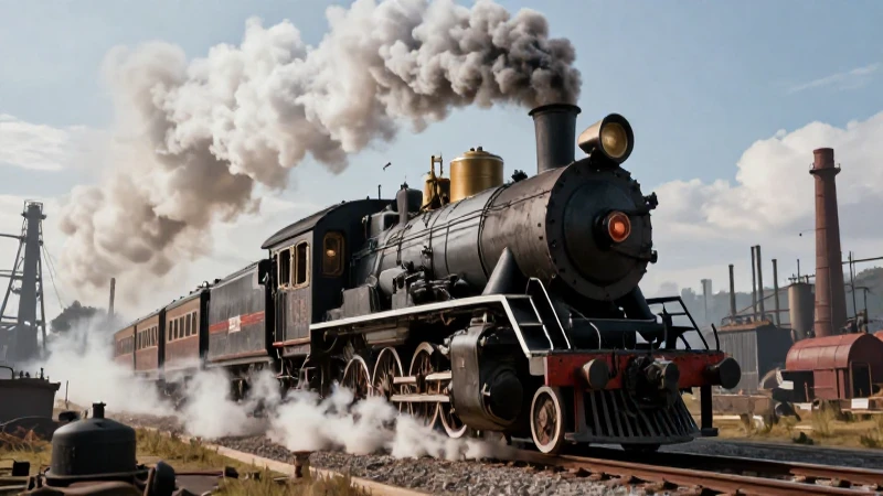 Locomotora histórica simboliza el progreso industrial