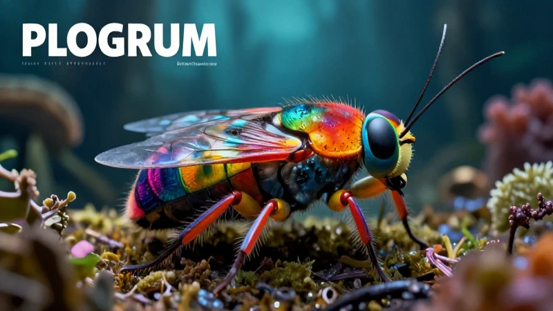 Macro fotografía vívida de invertebrado
