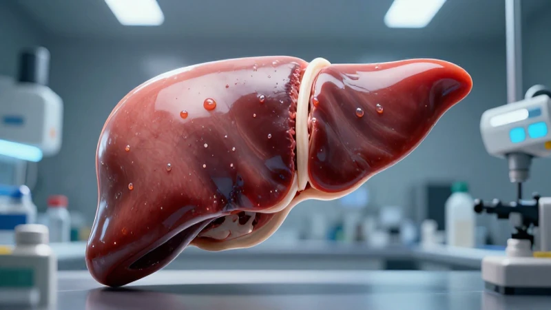 Icono detallado de hígado estilizado en laboratorio