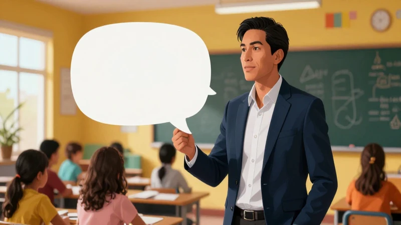 Ilustración profesional de educador mexicano moderno