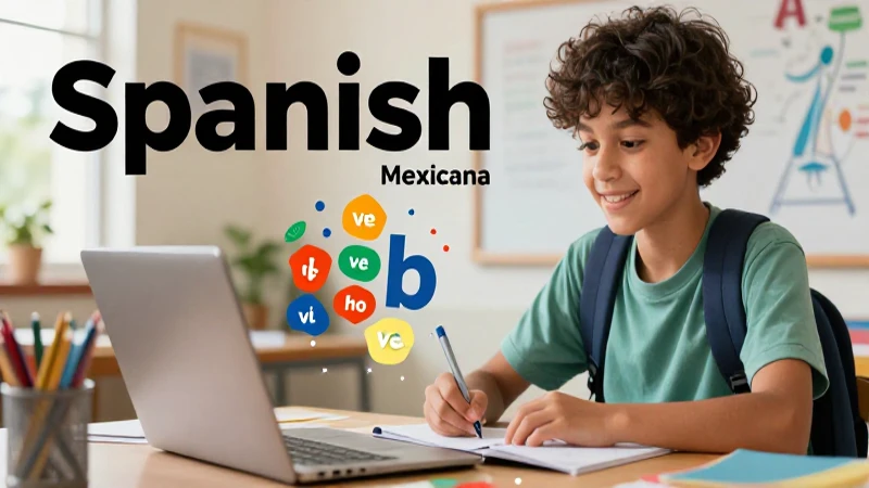 Irregulares verbos: Guía completa para aprender en español 6 Ilustración vibrante de aprendizaje moderno de español
