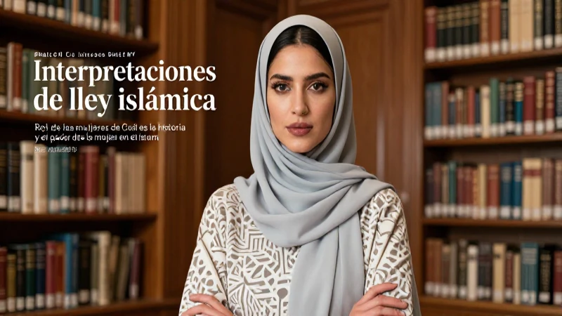 Cuál es la historia y el papel de la mujer en el Islam 5 Mujer musulmana moderna en biblioteca, simbolizando estudio islámico