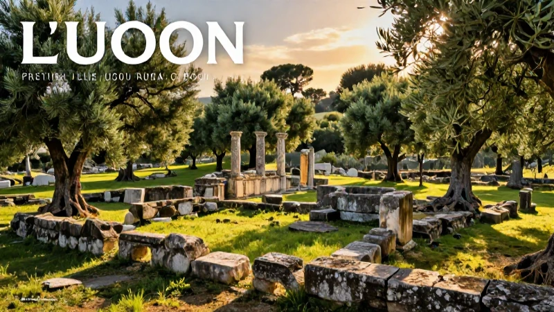 Italia: Flora, Fauna, Cultura, Religión y Características 7 Ruinas italianas y olivos en oro dorado