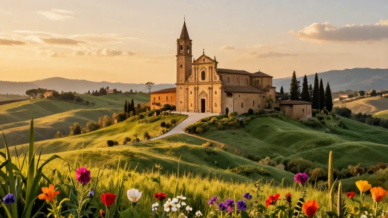 Italia: Flora, Fauna, Cultura, Religión y Características 5 Paisaje italiano barroco dorado, vibrante y detallado