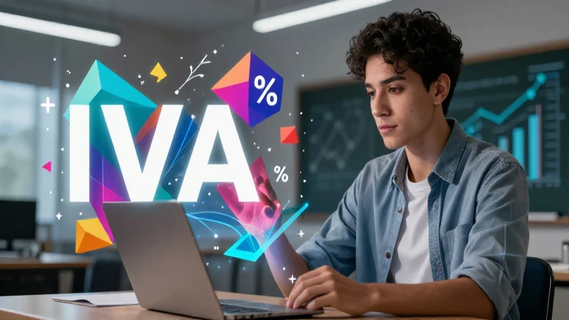 Ilustración profesional del cálculo y concepto de IVA