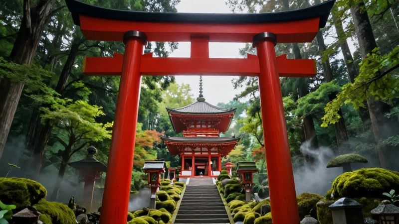 Cultura japonesa: características y esencia de Japón 5 Majestuoso portal rojo y templo Zen