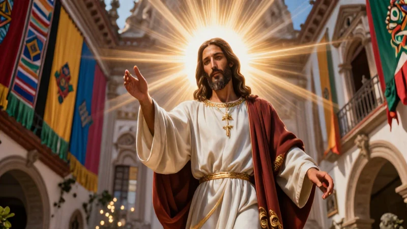 Jesús majestuoso, ilustración mexicana de gran calidad