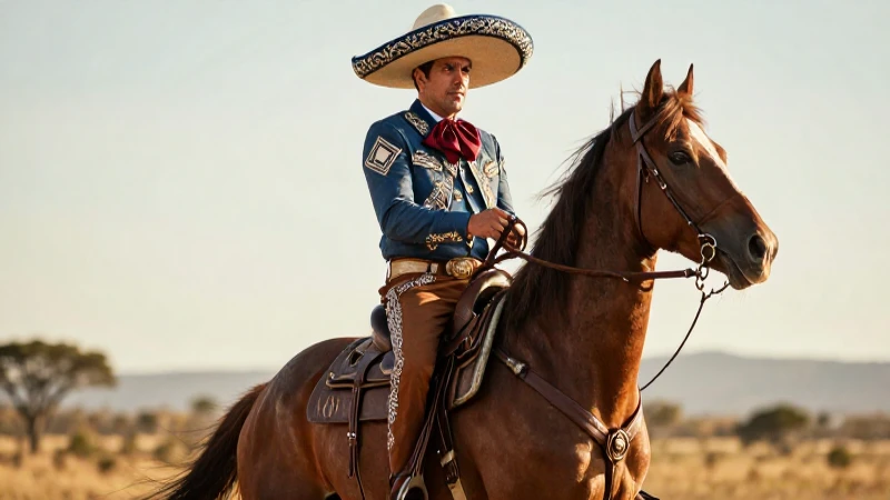 Jinete moderno en cultura mexicana contemporánea