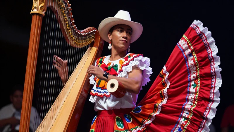 Danza joropo venezolano tradicional vibrante