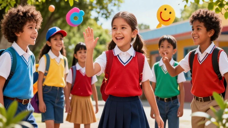 Juego Didáctico: 20 Ejemplos de Juegos Didácticos Divertidos 11 Ilustración vibrante de niños mexicanos educativos