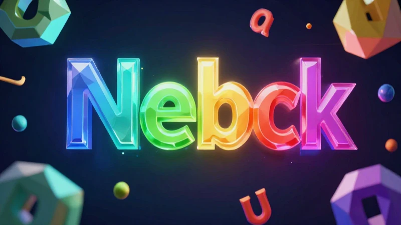 Tipografía abstracta vibrante en 3D con estilo editorial