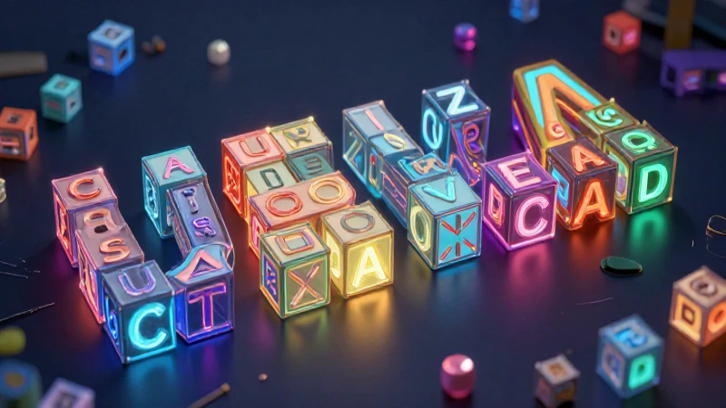 Cubos brillantes forman figuras educativas con estética mexicana