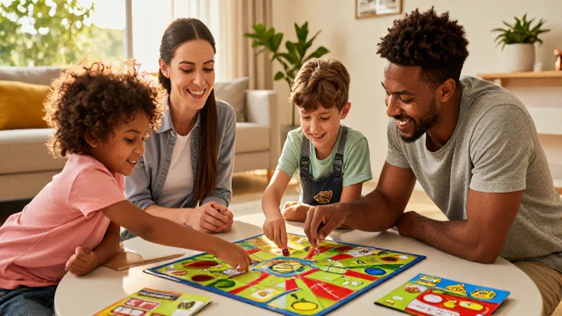 Juegos en familia: Descubre el mejor ebook de diversión 8 Familia diversa y feliz jugando con luz cálida
