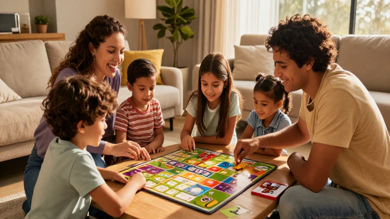 Juegos en familia: Descubre el mejor ebook de diversión 3 Familia mexicana jugando feliz y colorido