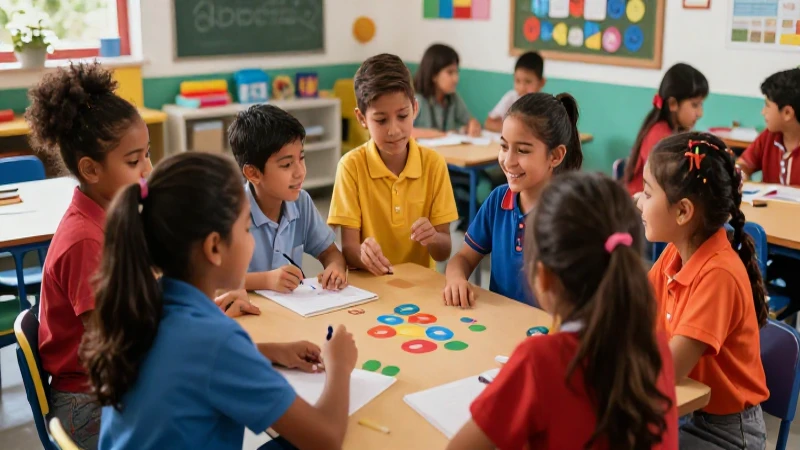 Estudiantes mexicanos aprenden feliz en clase