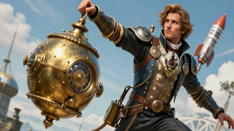 Explorador visionario con estética Steampunk