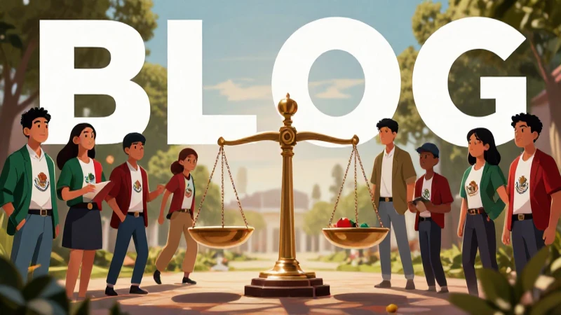 Justicia educativa mexicana: Ilustración conceptual