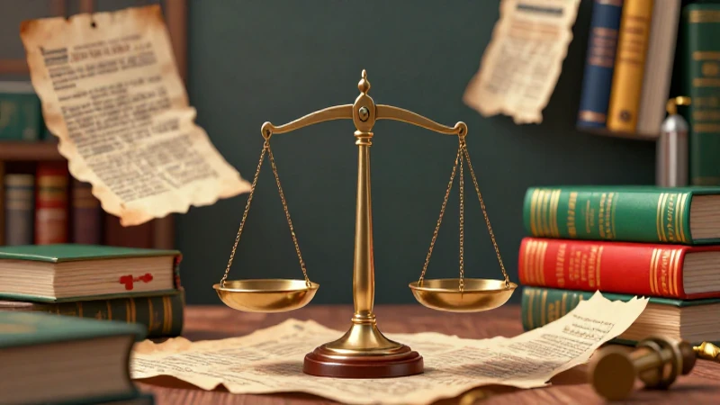 Justicia estilizada en un ambiente académico profesional