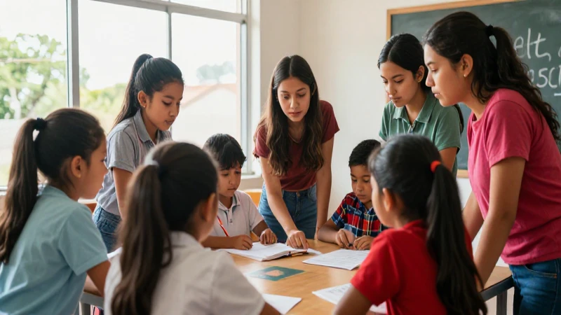 Niños mexicanos ilustrando en un ambiente vibrante y luminoso