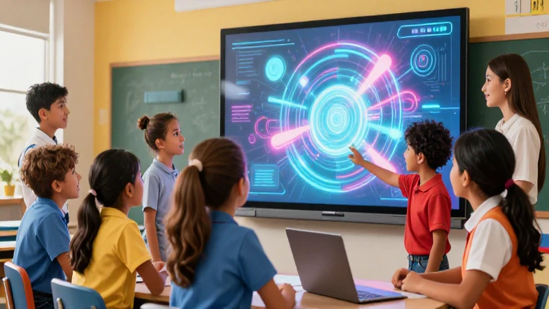 Kahoot: Transformando la educación en la nueva escuela mexicana 3 Estudiantes mexicanos aprendiendo con interfaz abstracta brillante
