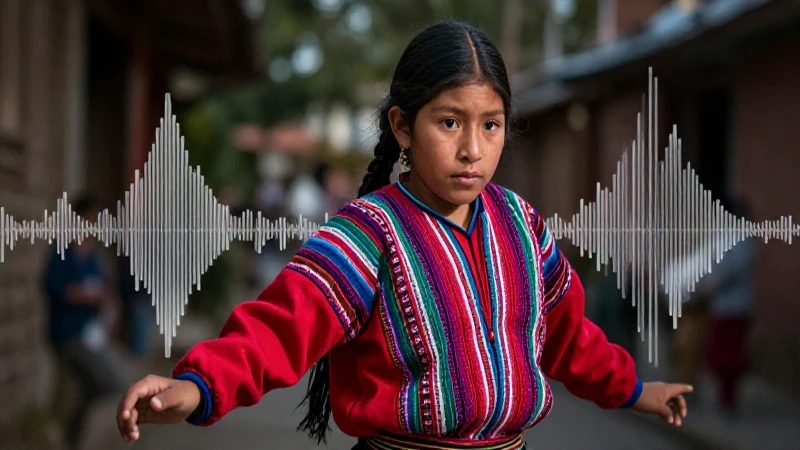 Joven guatemalteco indígena con vibrantes textiles