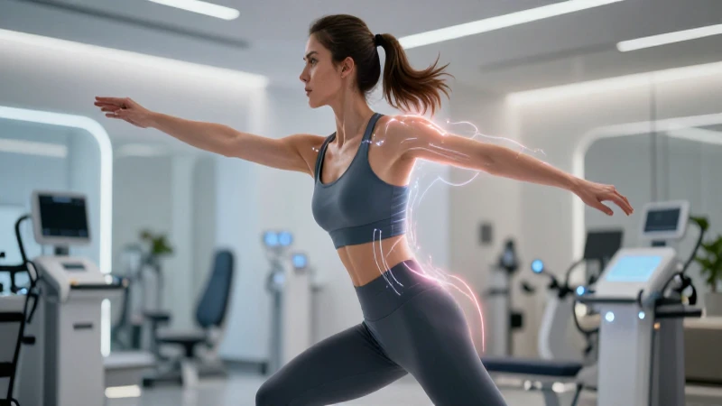 Qué es la kinesiología y cuáles son sus beneficios 6 Deportista dinámico en entorno futurista y saludable