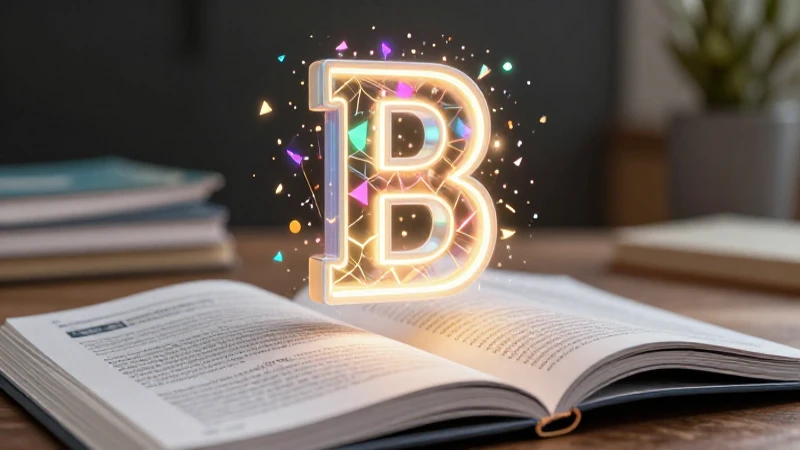 La B: Reglas ortográficas y ejemplos claros para su uso 4 Diseño educativo profesional con letra B luminosa