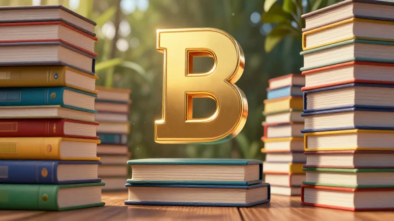 La B: Reglas ortográficas y ejemplos claros para su uso 7 Ilustración premium de letra B y libros