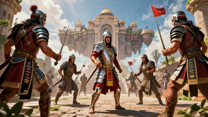 Conquistadores y aztecas en Tenochtitlan