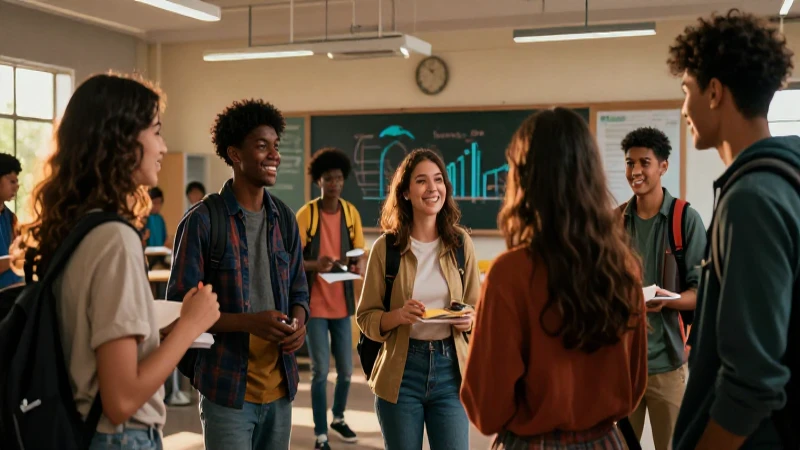 La Combi Salesiana: Un Viaje de Fe y Comunidad Juvenil 6 Comunidad juvenil feliz en entorno escolar moderno
