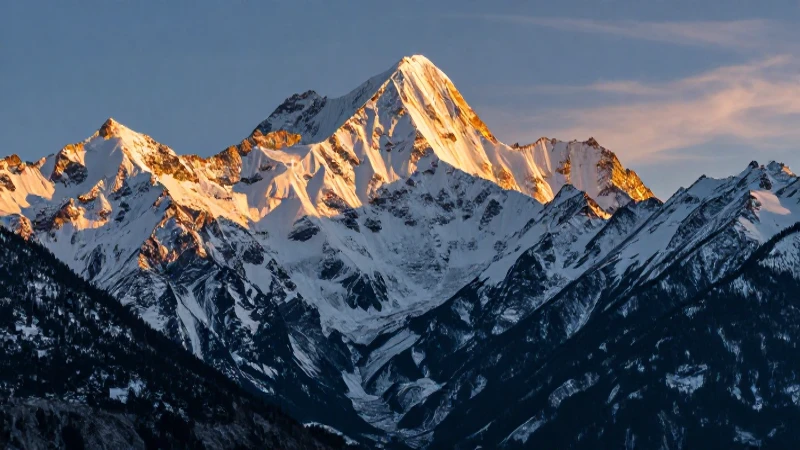 Alps majestuosos capturados en un atardecer detallado