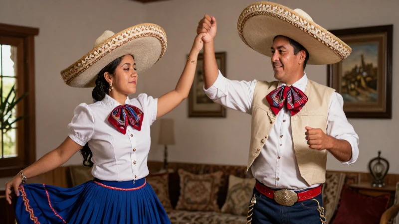 La cueca en casa: Disfruta la tradición huaso chileno 5 Cueca chilena tradicional celebrada en el hogar