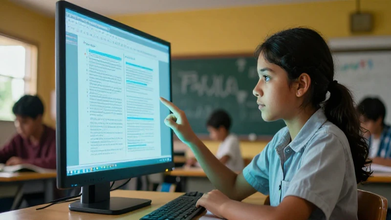Descarga PDF sobre educación media y nueva escuela 4 Estudiante usa un PDF holográfico en México