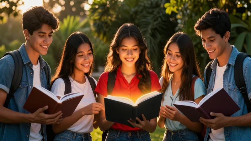 Estudiantes mexicanos diversos son capturados con estilo
